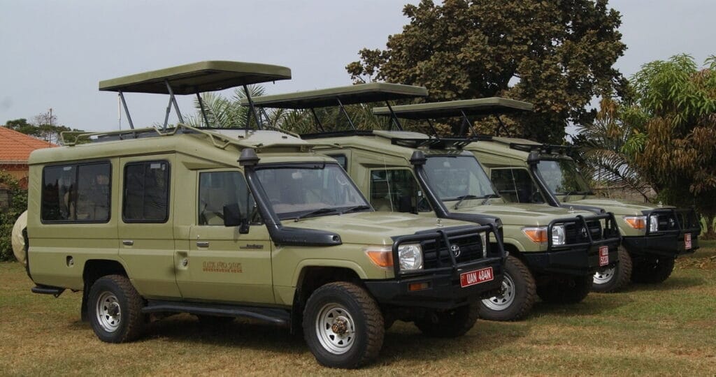 Afraeka Adventures safari vehicle on Uganda wildlife tour