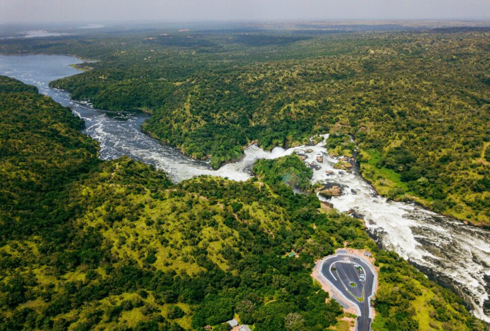 Murchison Falls from the top on a 5 day Murchison Falls National Park safari itinerary with top of falls hike