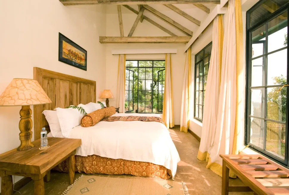 Clouds Mountain Gorilla Lodge, one of the best lodges in Bwindi Impenetrable National Park with stunning volcano views