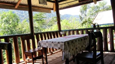 Bwindi View Bandas, an example of budget lodges Uganda with basic but comfortable accommodation