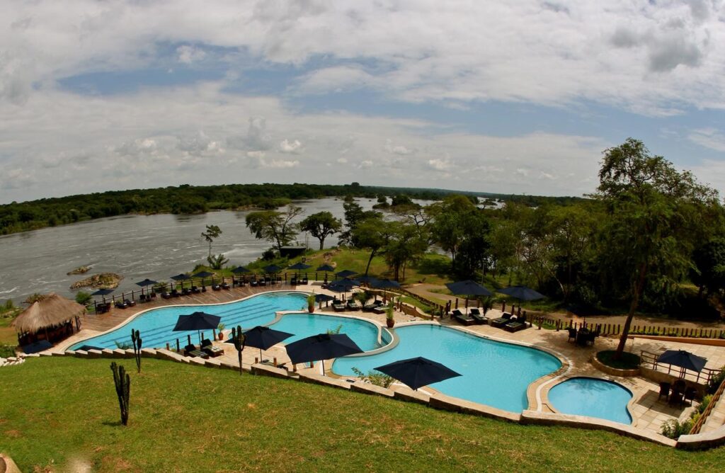 Chobe Safari Lodge on the Nile during a 6 day luxury fly-in safari to Kidepo Valley and Murchison Falls