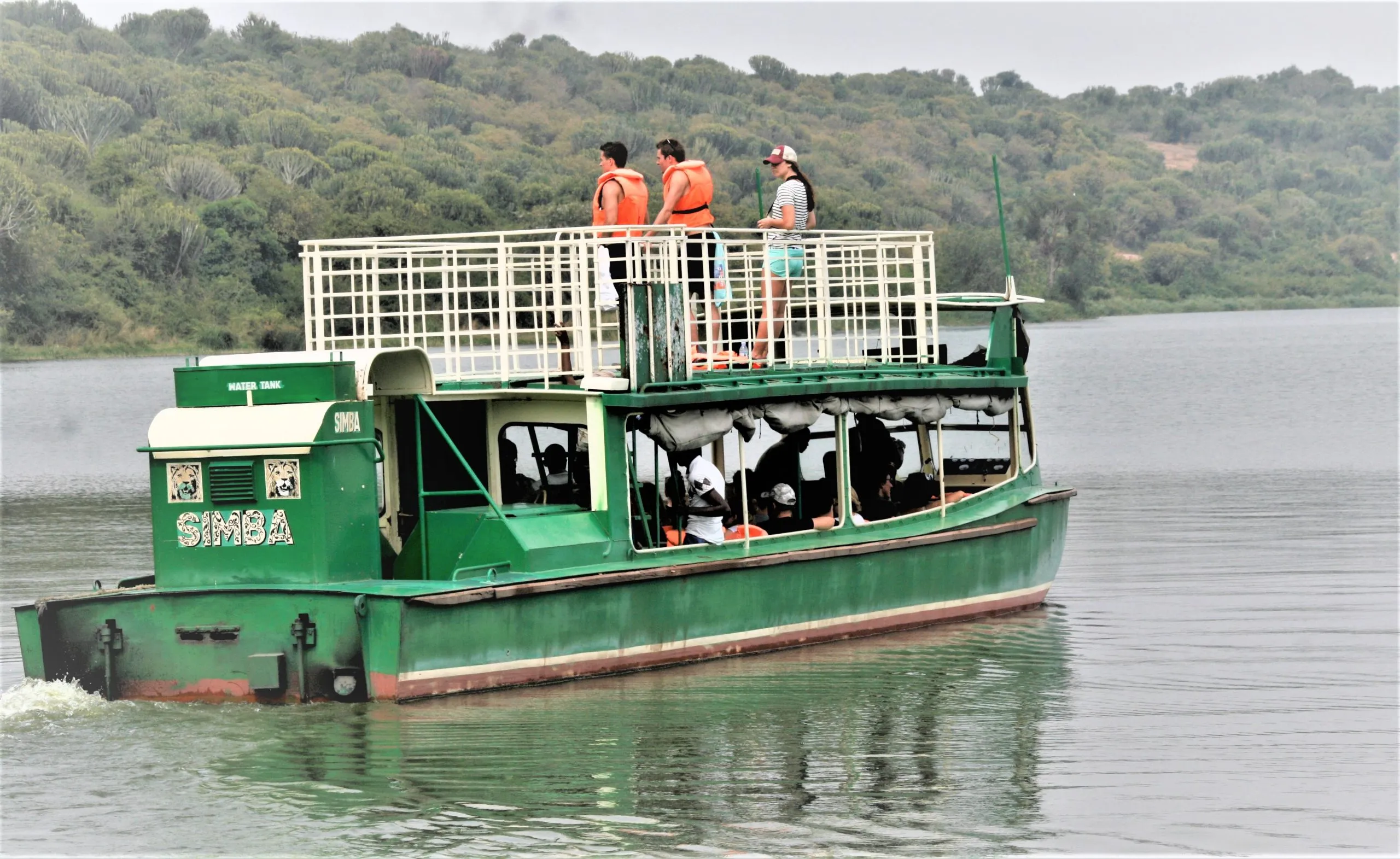 A private boat safari on Kazinga Channel on an 8 day fly-in luxury safari Murchison Falls Queen Elizabeth Bwindi