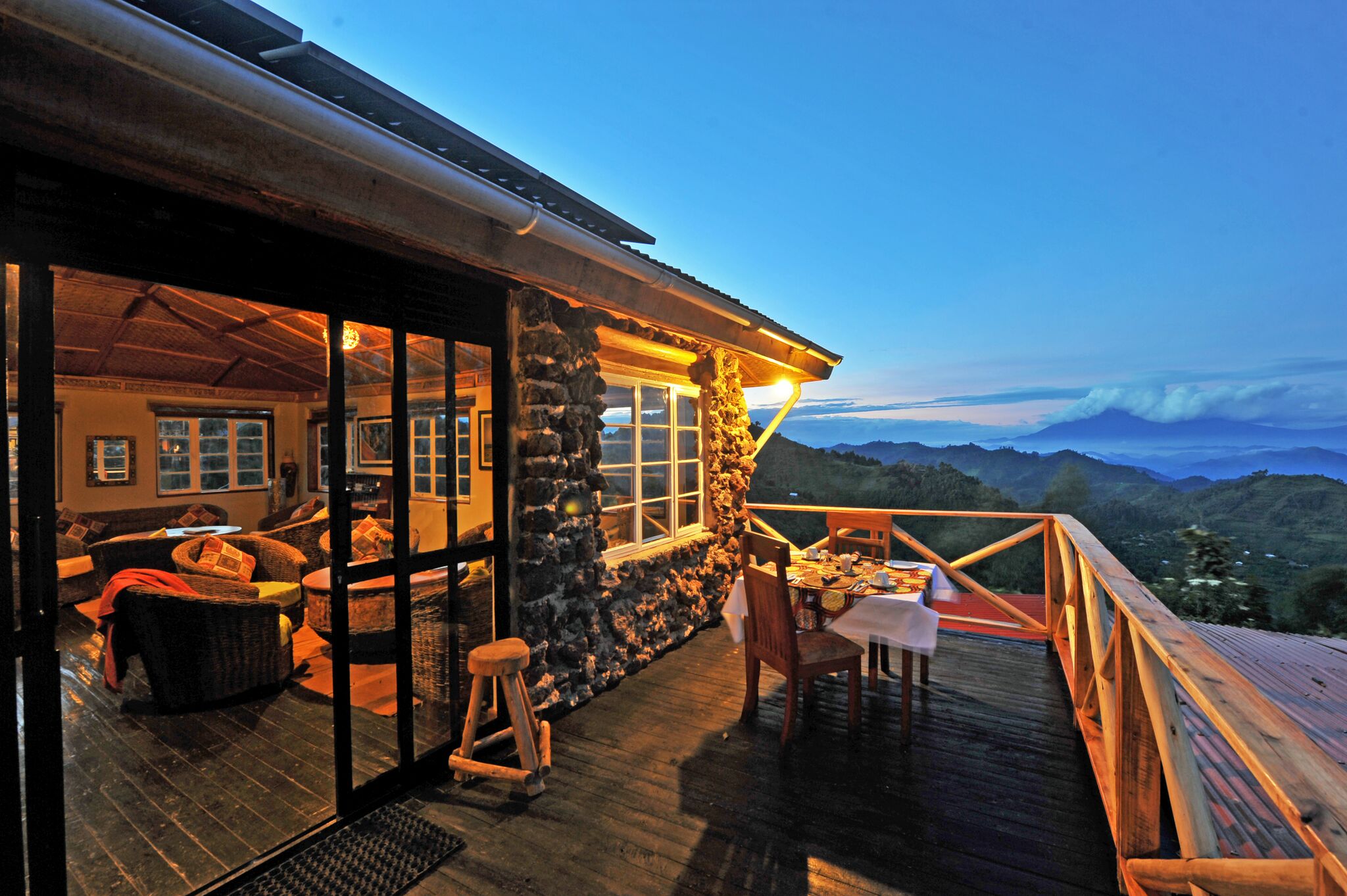 A luxury eco-lodge in Bwindi, accommodation for a 4 day Kigali to Bwindi luxury gorilla safari with private 4x4 Land Cruiser