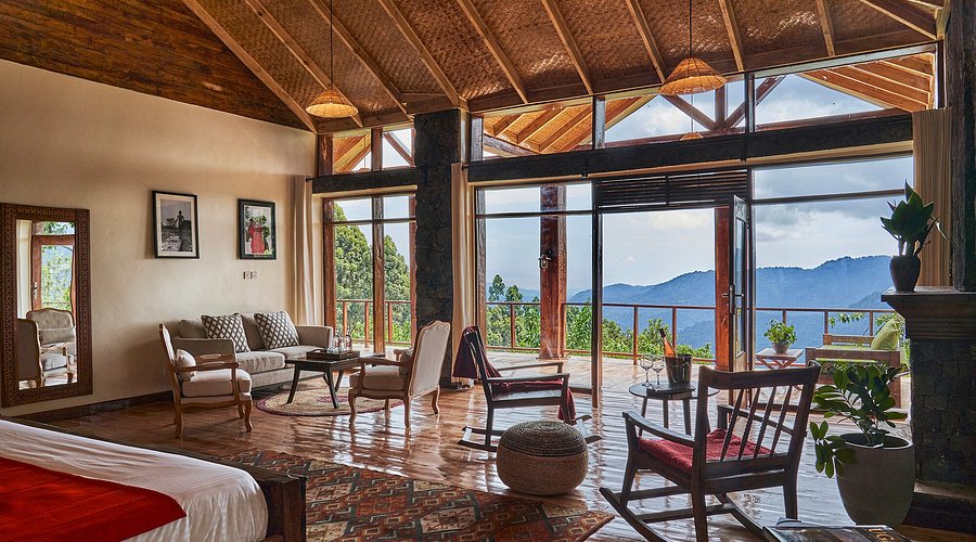 A luxury eco-lodge in Bwindi, accommodation for a 7 day honeymoon gorilla trekking and luxury safari lodge package