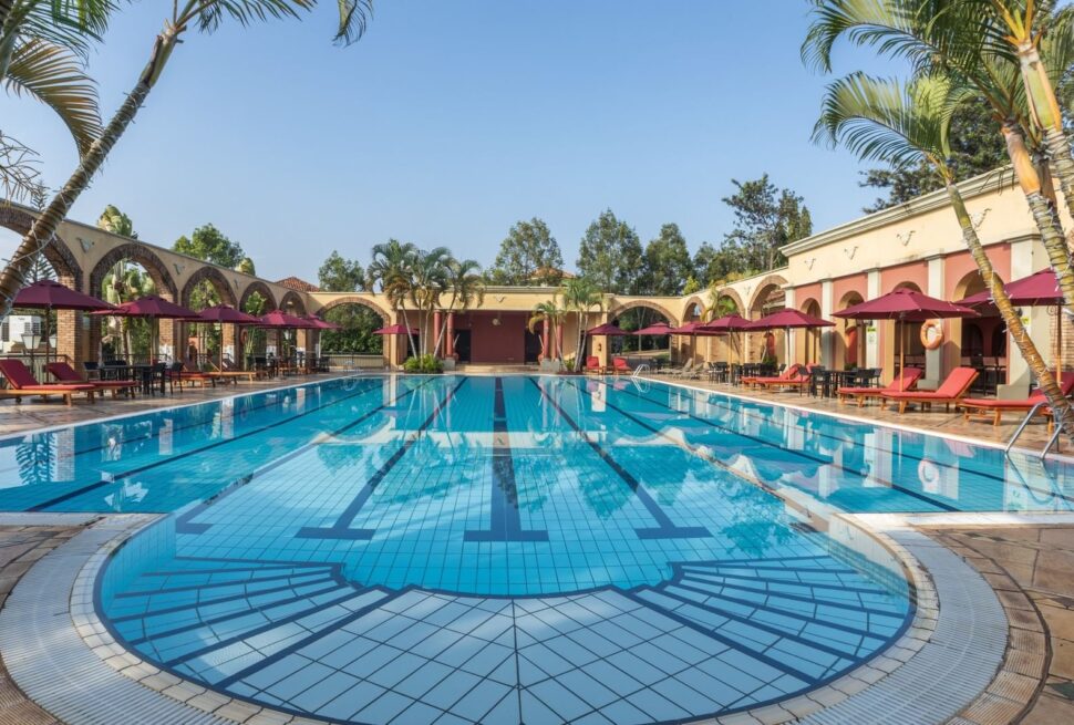 Lake Victoria Serena Golf Resort and Spa, one of the premier luxury lodges near Entebbe Airport with lake views and golf course