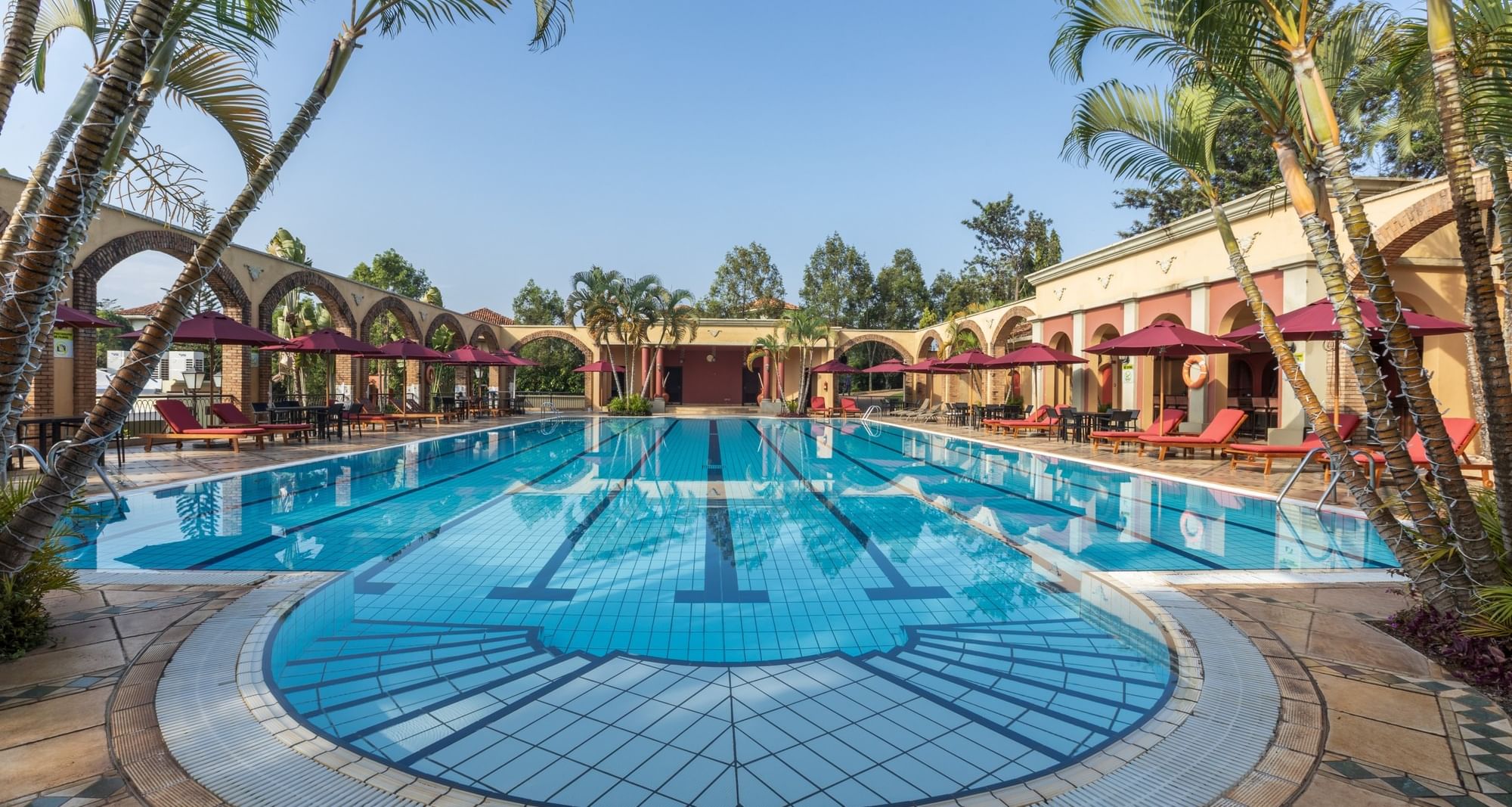 Lake Victoria Serena Golf Resort and Spa, one of the premier luxury lodges near Entebbe Airport with lake views and golf course