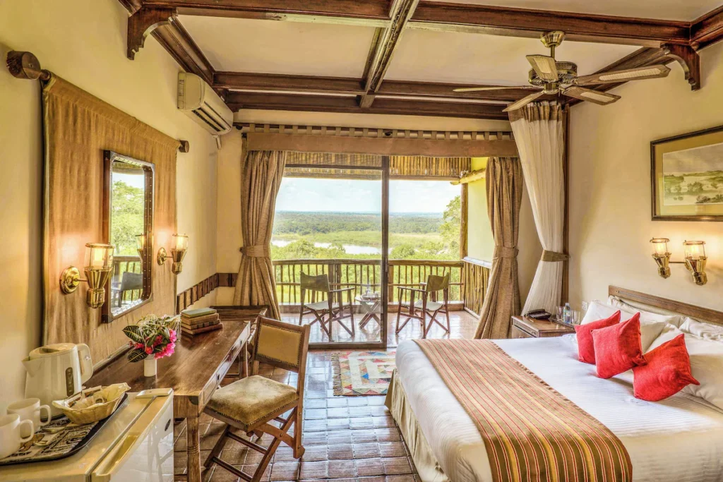 A luxury suite at Paraa Safari Lodge with Nile views on a 3 day Murchison Falls luxury safari staying at Paraa Safari Lodge