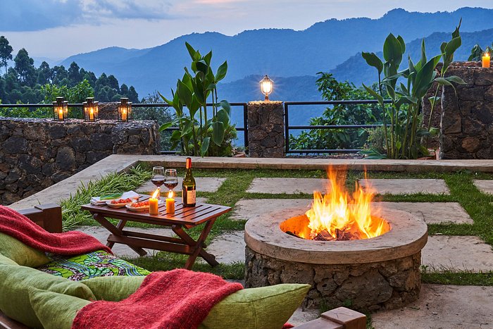 Nkuringo Bwindi Gorilla Lodge, a scenic option for where to stay for gorilla trekking in Uganda