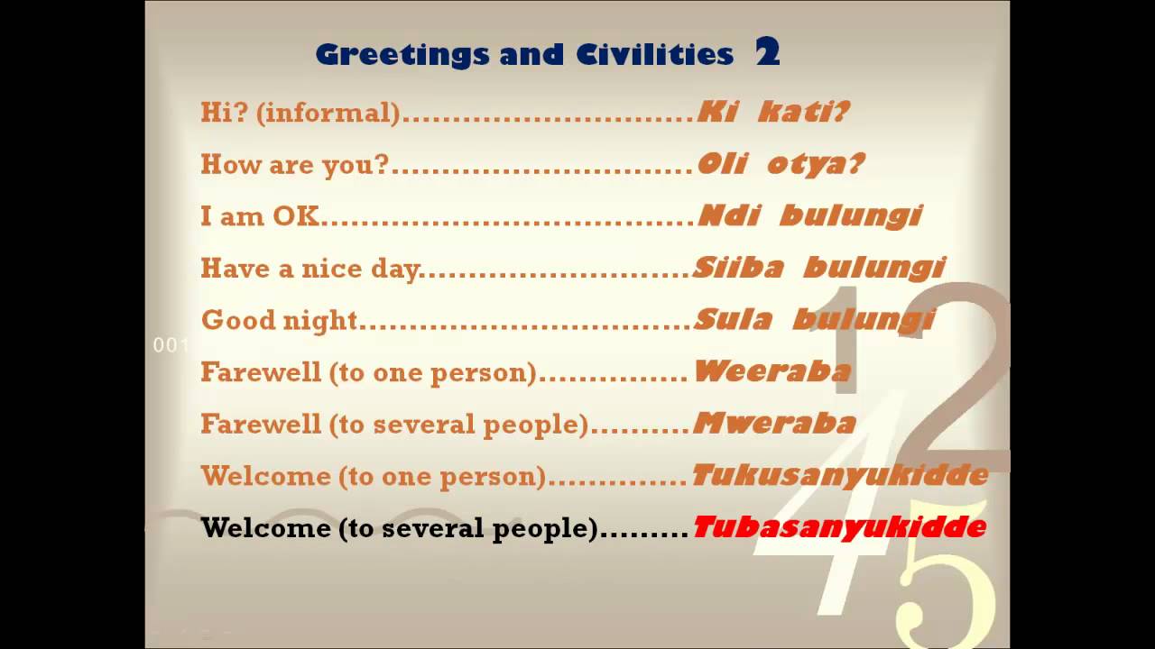 Basic Luganda phrases for foreign tourists greeting – tourist greeting a local in Uganda