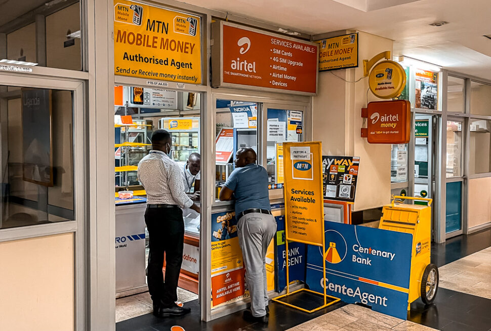 Buying MTN SIM card Entebbe airport arrivals – MTN shop at Entebbe International Airport arrivals hall