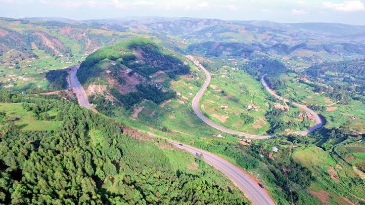4x4 vehicle on the Kampala-Kisoro road drive passing through the Equator crossing