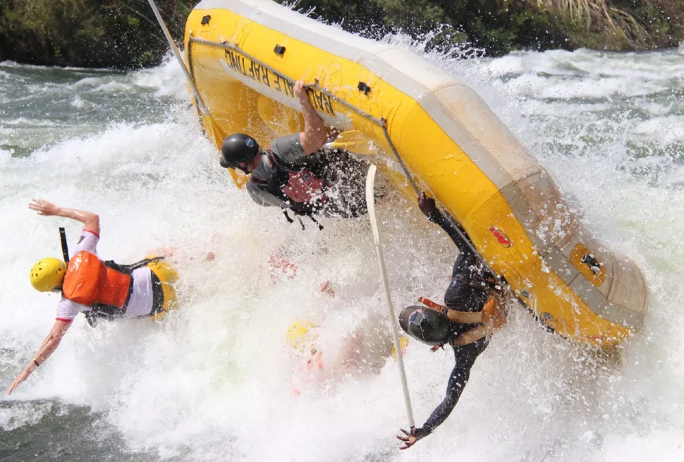 Kampala rest day activities AFCON 2026 – white-water rafting on the Nile River near Jinja