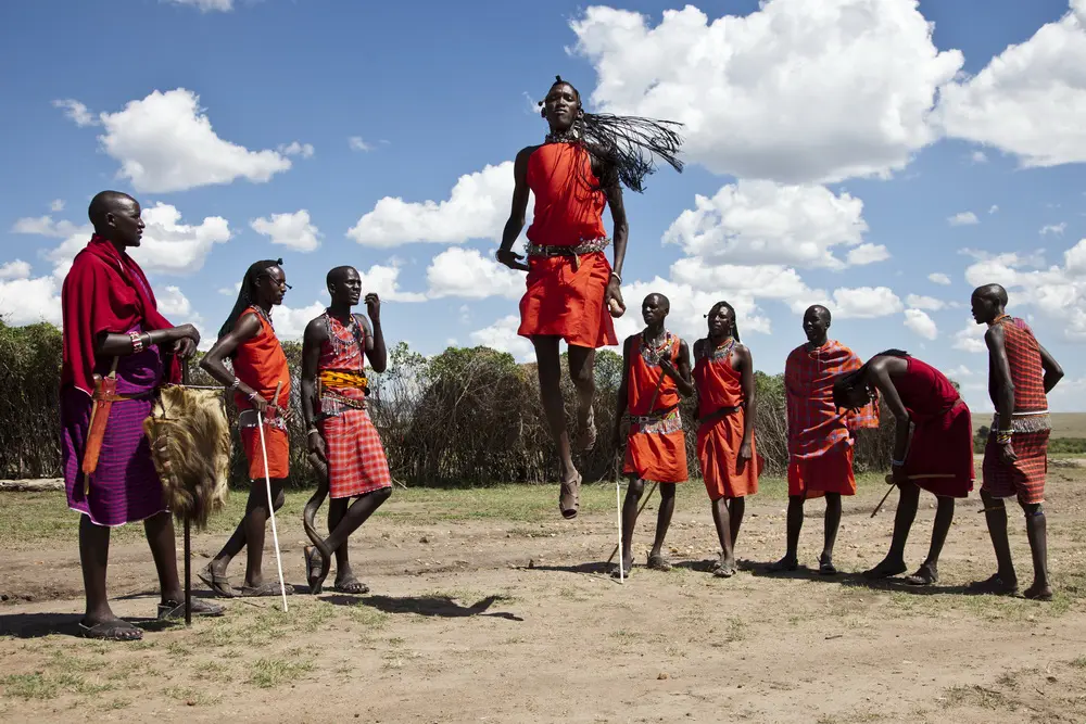 Karamojong warrior jumping dance – cultural performance in Uganda