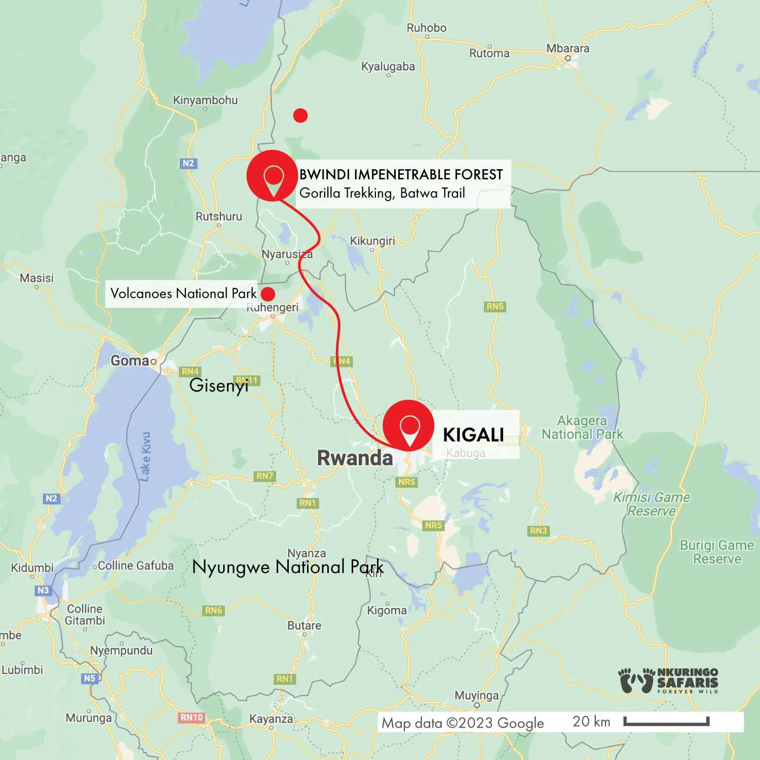 Kigali to Bwindi drive time border crossing – Cyanika border crossing between Rwanda and Uganda