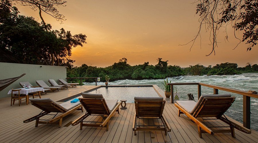 Secure and comfortable safari lodge accommodation for solo female travel Uganda with scenic views of the African wilderness