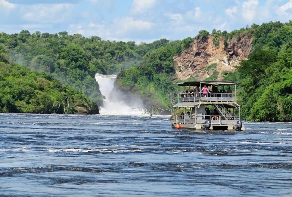 Boat cruise to the base of Murchison Falls during a 3-Day Murchison Falls safari