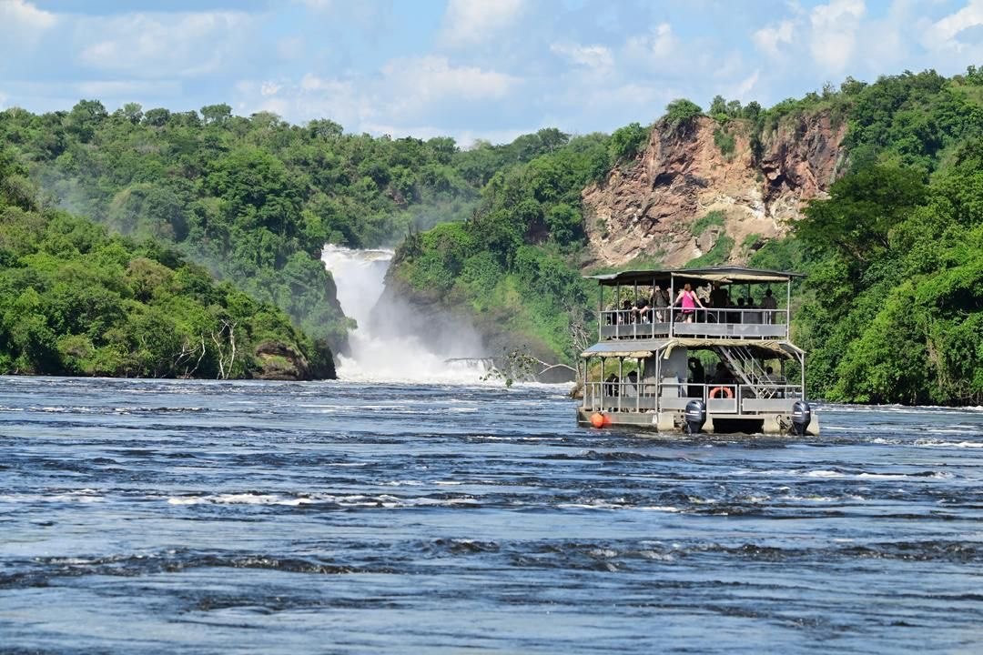 Boat cruise to the base of Murchison Falls during a 3-Day Murchison Falls safari