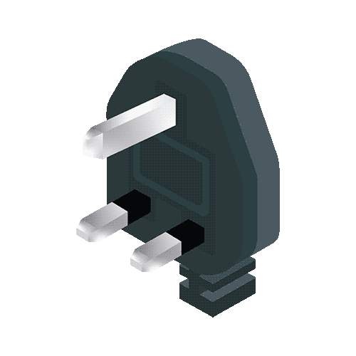 Uganda power outlet plug adapter type UK 3 pin – charging devices in a Uganda safari lodge