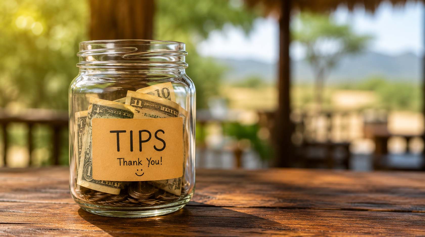 Uganda safari guide tip amount per day – porter receiving a tip after gorilla trekking