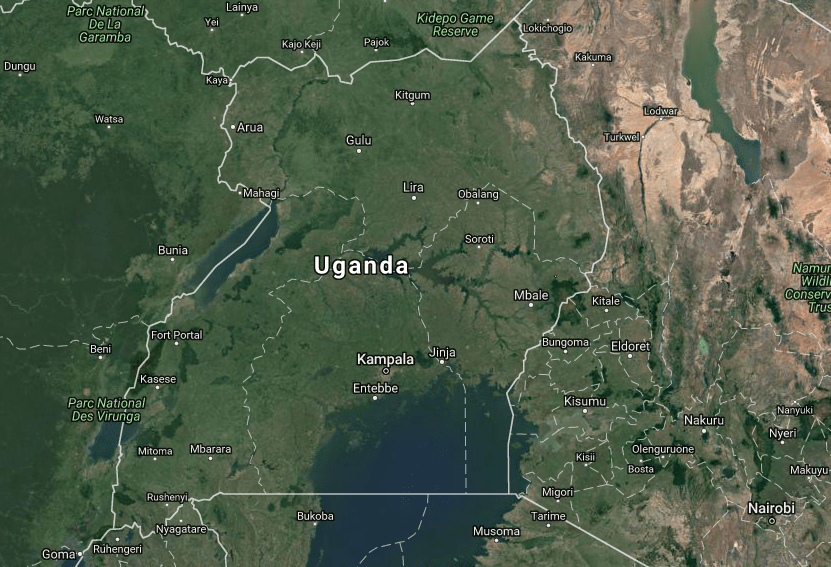 Uganda safari road conditions Google Maps accuracy – typical unpaved safari road in Uganda