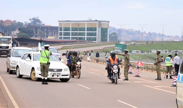Uganda traffic police checkpoints foreign drivers – police checkpoint on a Ugandan highway