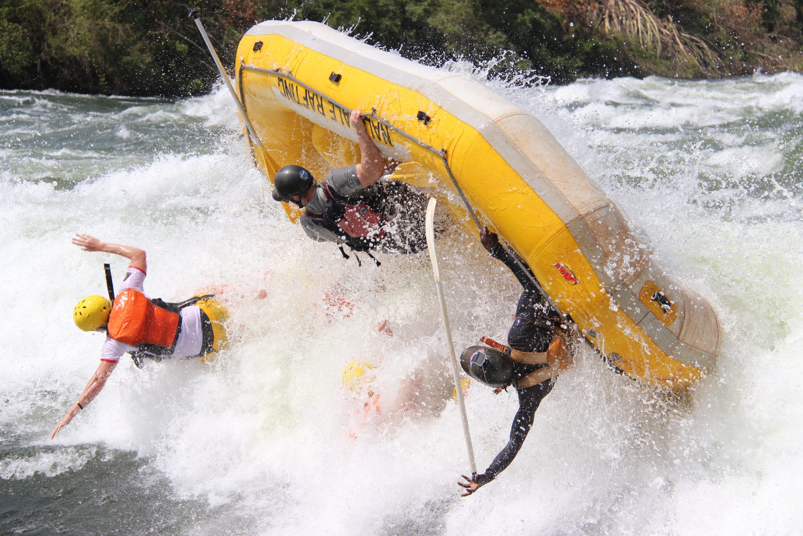 2 day Jinja Nile adventure — rafters on grade 5 white water on the Nile near Jinja