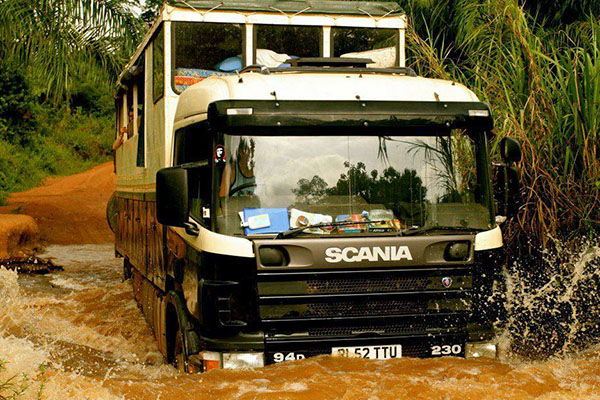 An overland truck on a budget overland truck safari across Kenya, Uganda and Rwanda