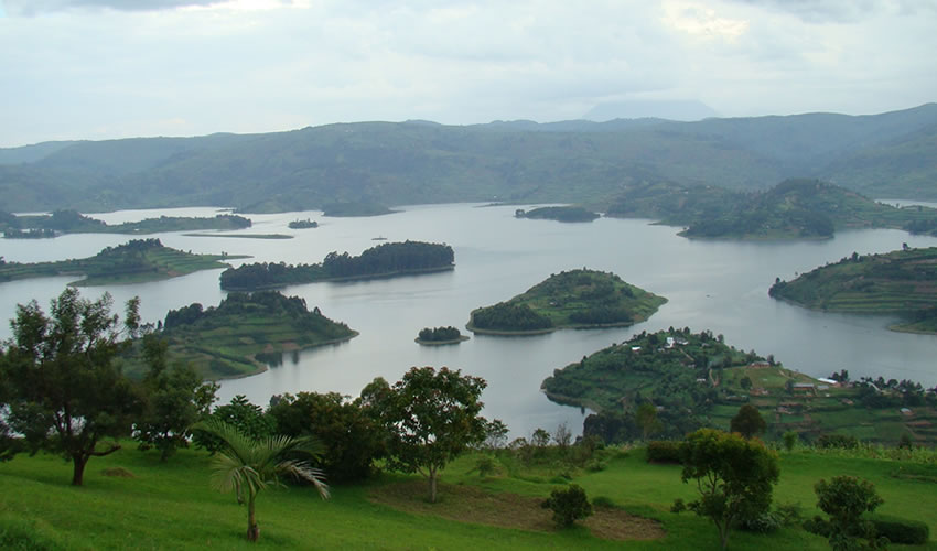 Lake Bunyonyi on a gorilla trekking Kilimanjaro climb safari