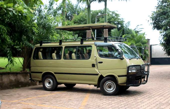 A budget safari vehicle from a low cost Uganda safari company, ready for an affordable adventure
