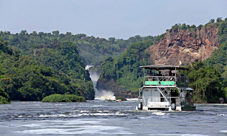A boat safari on the Nile in Murchison Falls after a morning Budongo trek