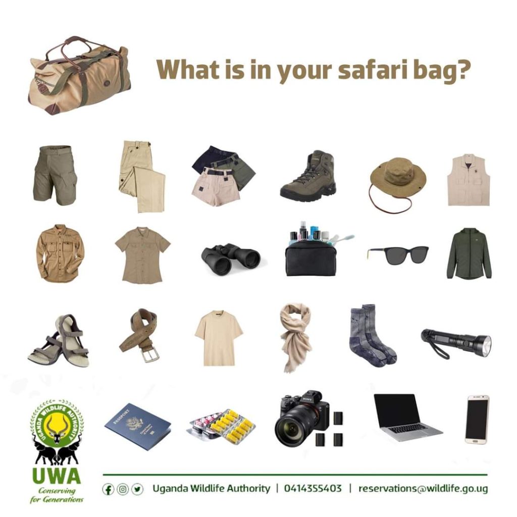 What to pack for gorilla trekking Bwindi — trekking gear laid out before a Uganda trek