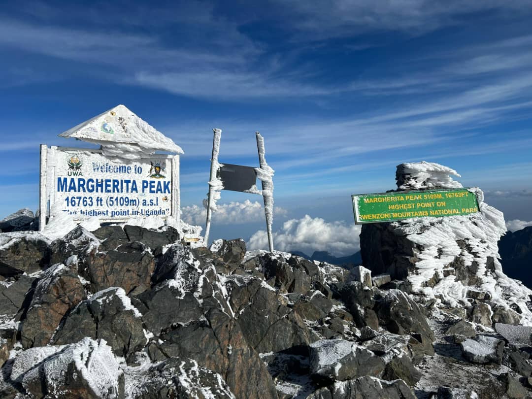 The glacier on the approach to Margherita Peak in the Rwenzori Mountains