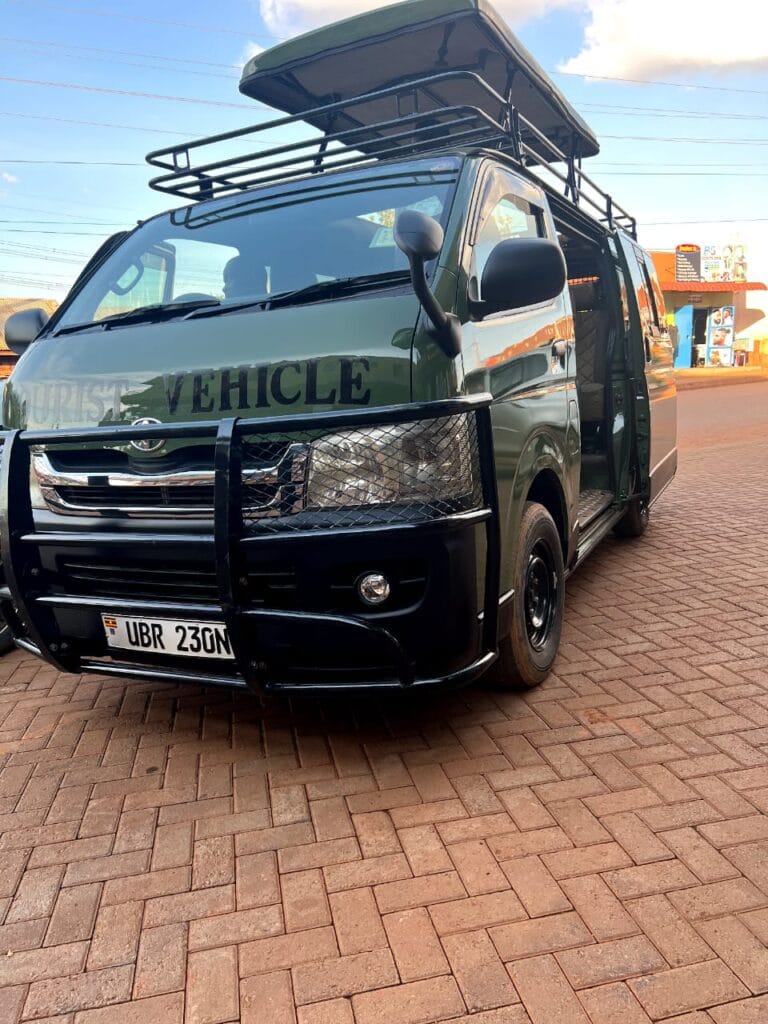 A Uganda Tourism Police vehicle on patrol in Kampala